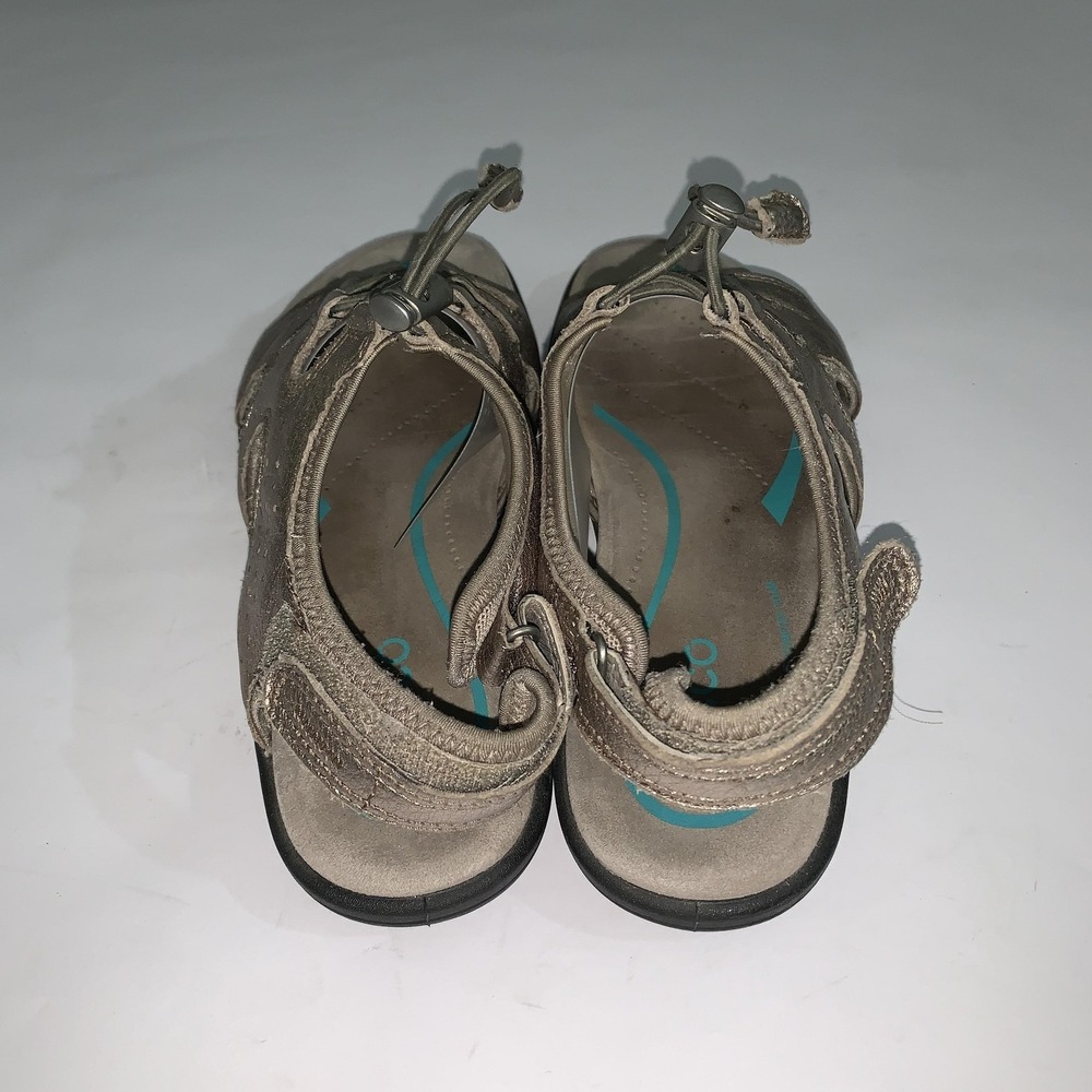 ECCO Sandals Womens Size 9 Gold Leather Gladiator Hook & Loop Comfort Shoes - Picture 7 of 11